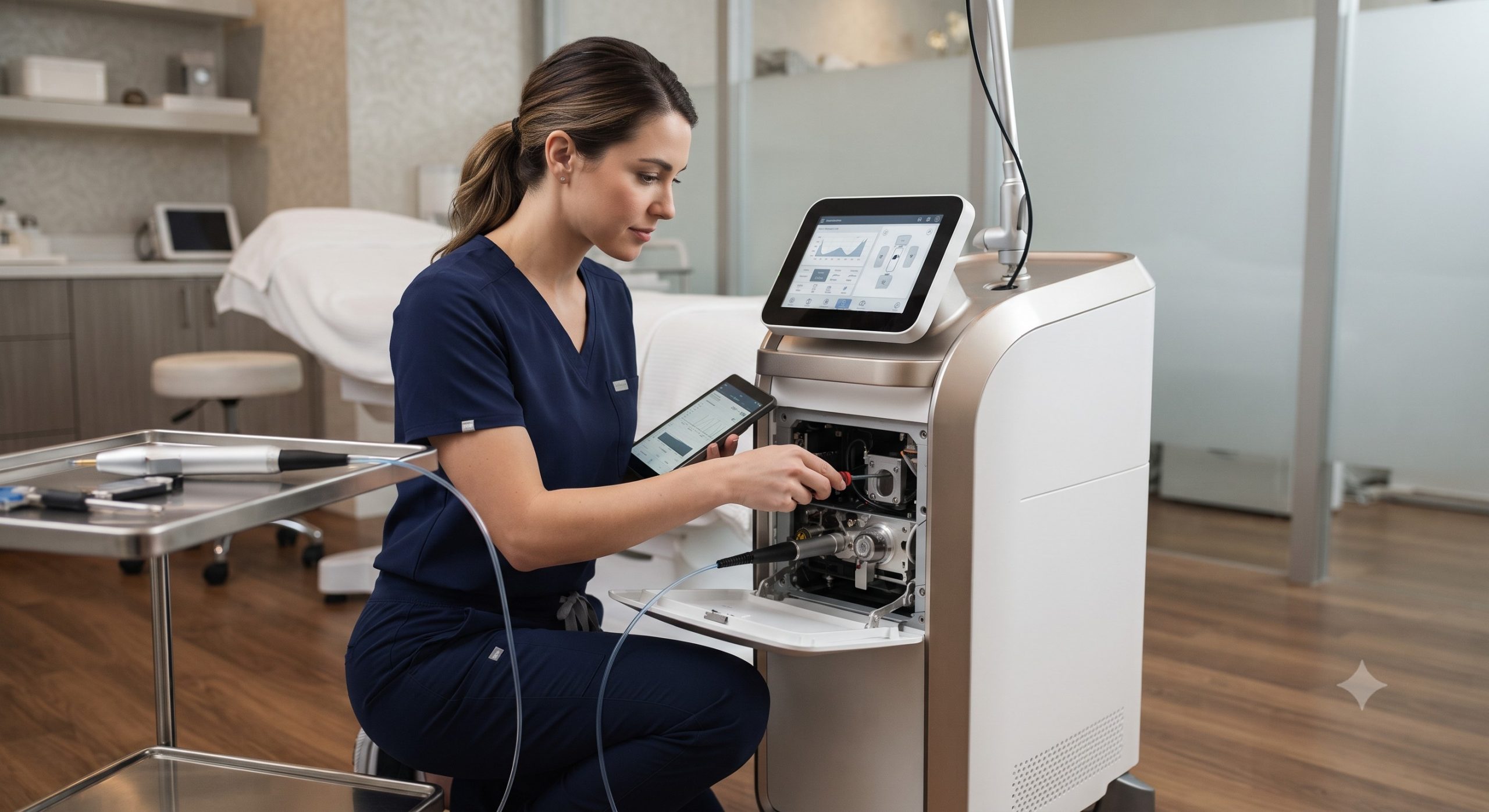 Clinic Maintenance Manual: Cleaning, Water Circuits & Upkeep for Automated Probe Calibration Logs details